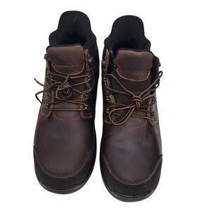 Orthofeet Men's Hands Free Safety Composite Toe Brown Work Boots Size 11.5 11226